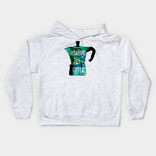 Powered by Coffee Kids Hoodie by JonHerrera